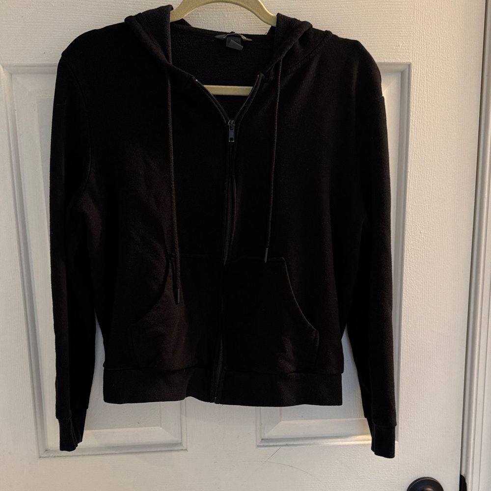 Eddie Bauer Women's Black Zip-Up Hoodie